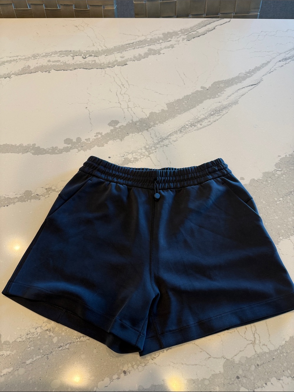 Women’s Black Athletic Pull-On Shorts with Elastic Waist